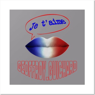 JE TAIME FRENCH KISS GEOFFROY GUICHARD Posters and Art